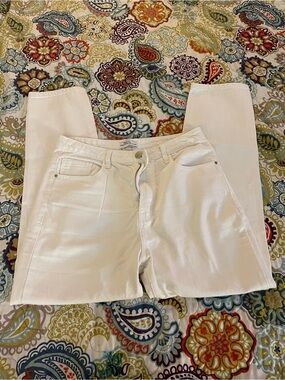 Redial White Straight Leg Denim Jeans Size UK 12